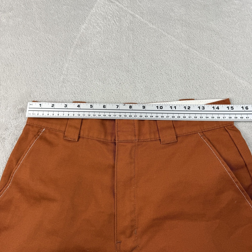 Dickies Sawyerville Pants Women 8 Rust Orange Twill Wide Leg Workwear Utility - Picture 10 of 12